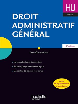 cover image of Droit administratif (HU Droit)--Ebook epub